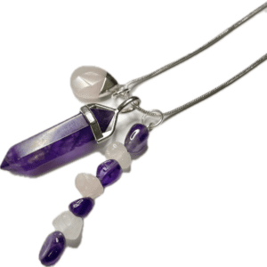 Zilveren ketting met amethist