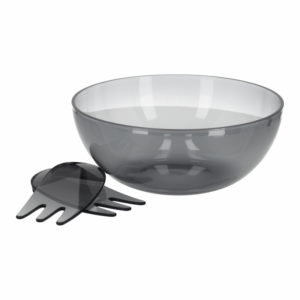 JENS Living Acryl Saladeschaal Met Bestek Smoke